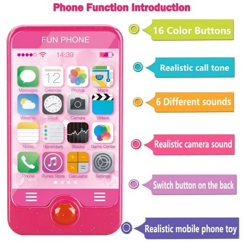 22PC Pretend Roleplay Makeup Kit with 2 Cosmetic Bags, Phone, Eyeshadow, Blush, Lipstick, Sunglasses for Children Kids Girls Ages 3+ - Toytexx 22PC Pretend Roleplay Makeup Kit with 2 Cosmetic Bags, Phone, Eyeshadow, Blush, Lipstick, Sunglasses for Children Kids Girls Ages 3+ - Toytexx